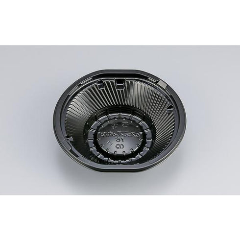 【蓋付き】CZラプレ丸丼16 BS(黒) 【本体50枚・蓋50枚セット】